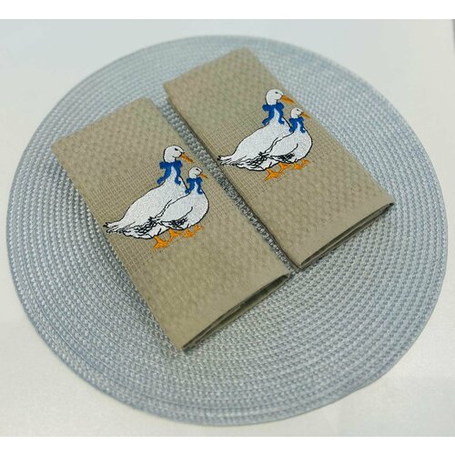 Набор вафельных полотенец с вышивкой 40*60