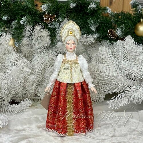 АртМороз Кукла в русской одежде 30 см, фигурка интерьерная, авторская игрушка ручной работы