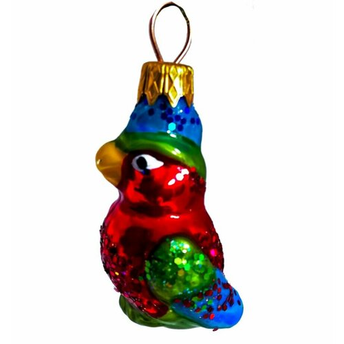 Игрушка на елку Попугай мини-серия 6см