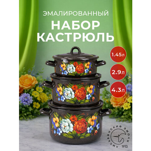 Набор кастрюль Лысьвенские эмали 