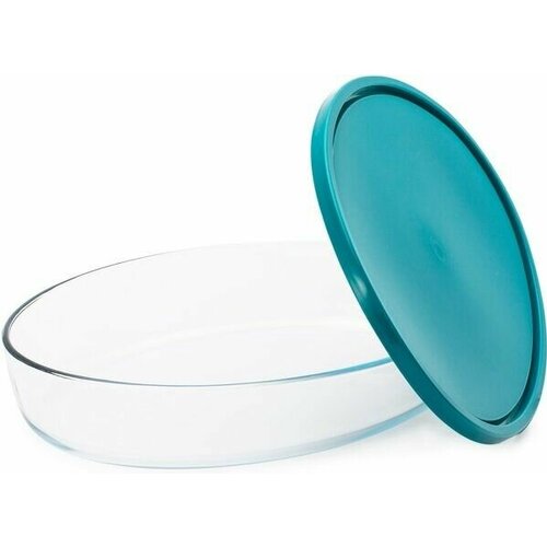 Форма для запекания и выпечки с крышкой PYREX PYREX COOK&STORE XL зеленая 3л 35х24х6см овальная 346P002G