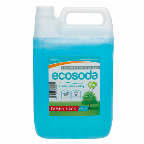 Средство для мытья посуды и детских принадлежностей бальзам EcoSoda, канистра 5 л