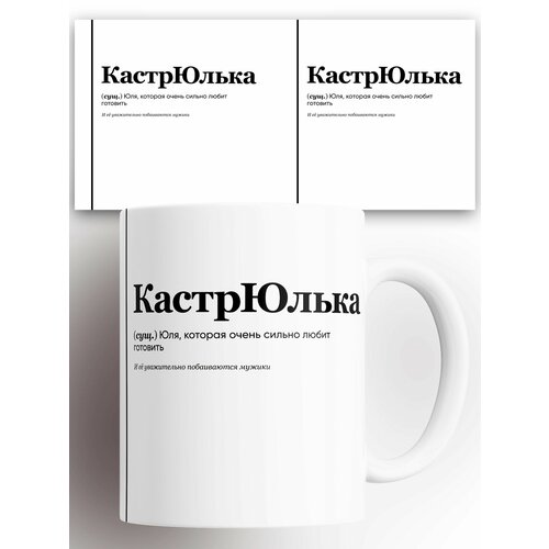 Кружка именная (Сущ) Юля КастрЮлька 330 мл
