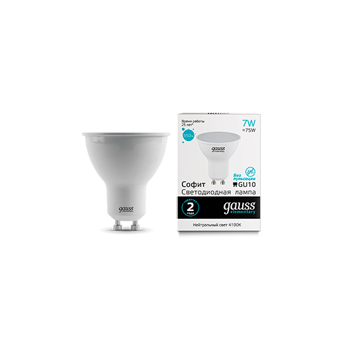 Лампа Gauss Elementary MR16 7W 550lm 4100К GU10 LED 13627 (3 шт)