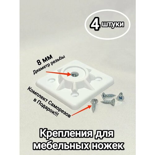 Площадка крепления для мебельных ножек М8