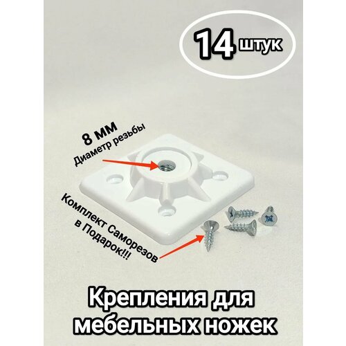 Площадка крепления ножек к столешнице, универсальная