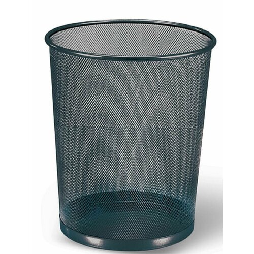 Корзина для бумаг большая, 20 л, металлическая, черная, Germanium