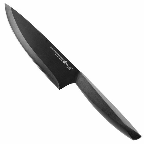 Нож APOLLO Genio Nero Steel 15см кухонный нерж. сталь с антибакт. покр, пластик