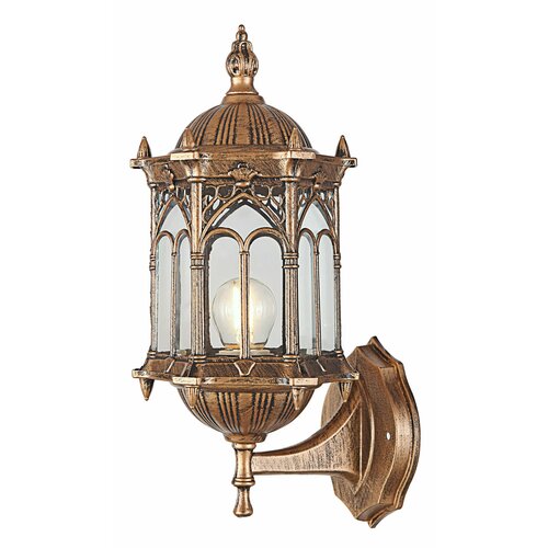 Уличный светильник De Fran, EL-346UP Е27 60Вт IP44 (S), черненное золото, серия Дублин