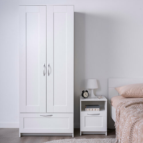 Шкаф ГУД ЛАКК Сириус, 2 двери и 1 ящик, 190 х 78 х 50 см, белый