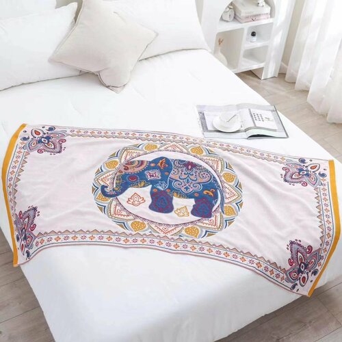 Полотенце из муслина универсальное, банное, пляжное, размер 80x160 см