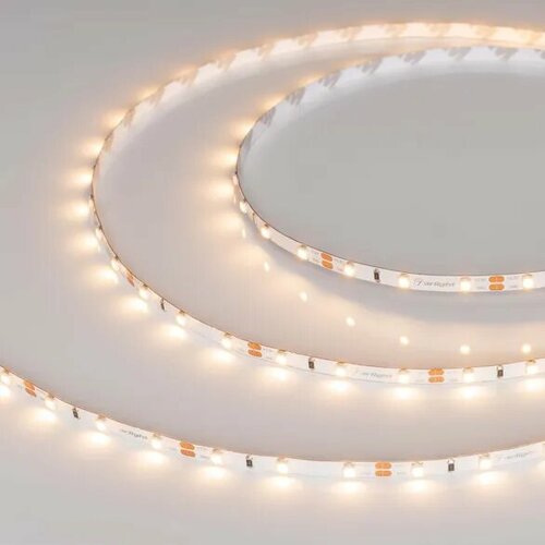 Светодиодная лента Белый теплый 2835 12V 4.8W/m 60Led/метр 028614(2) RT-A60-5мм 3000K LUX