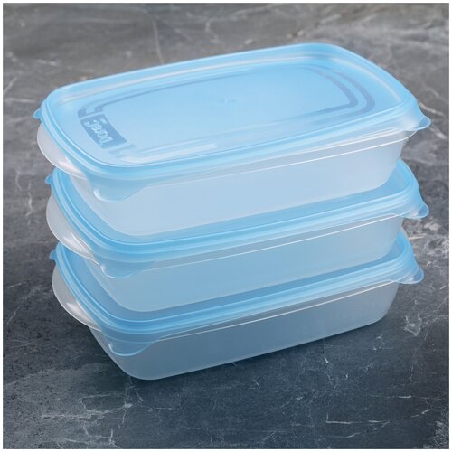 Контейнеры для еды Darel plastic «Трио» 700 мл, цвет микс