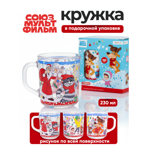 Кружка детская в подарочной упаковке 230 мл ND Play / Зима в Простоквашино, стекло, 317174