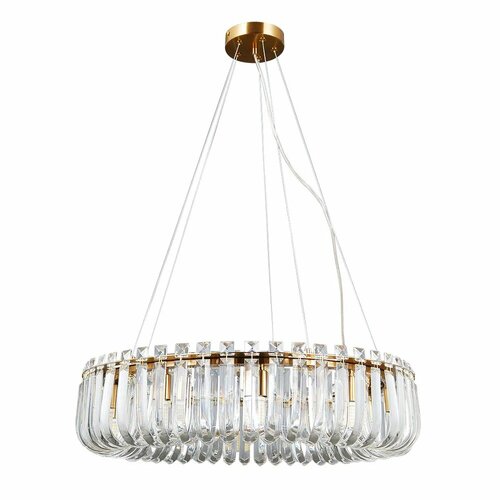 Подвесная люстра Arte Lamp MAYOTTE A1071SP-10PB, G9, 50 Вт, металл, хрусталь, медный