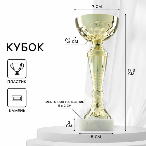 Кубок спортивный 150С Цвет зол, 17,6 х 7 х 5,2 см