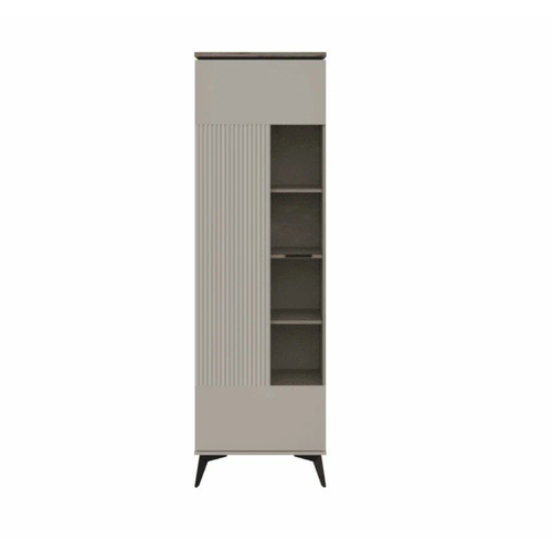 Шкаф с витриной Anrex VINATI 1V, 205.6 x 39.4 x 63 см, цвет: персидский жемчуг/ амарок