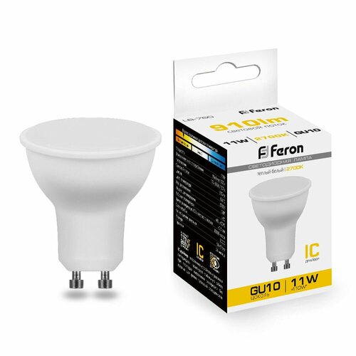 Светодиодные лампы FERON Лампа светодиодная Feron LB-760 MR16 GU10 11W 175-265V 2700K 38140 (упаковка 5 шт)