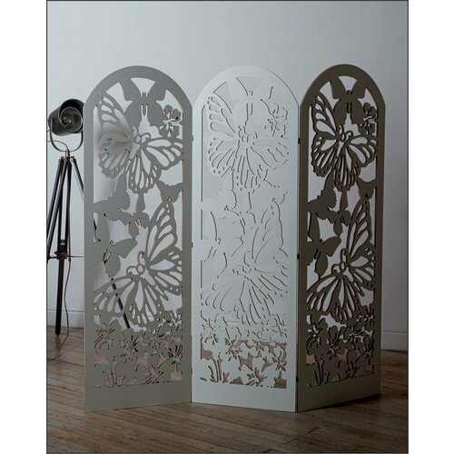 Ширма декоративная перегородка для комнаты белая 148см-150 см