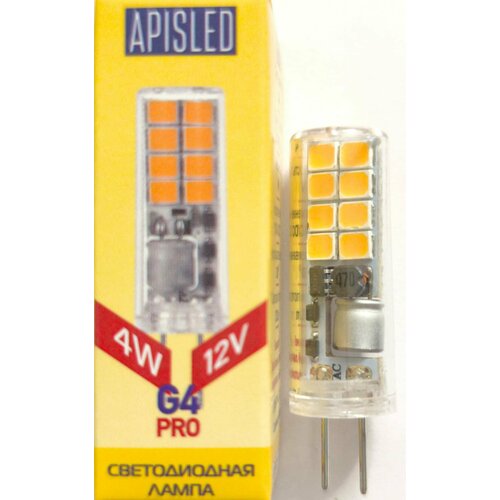 Светодиодная лампа APIS G4 12 В PRO 4 Вт 3000 К (35х10мм) 330 Lm