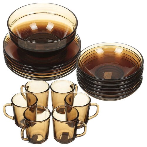 Столовый сервиз Glass Ink Basilico, 6 персон, 19 предм. 6 19