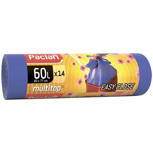 Мешки для мусора  Paclan Multitop Aroma 60 л (14 шт.) 60 л 14 шт. 1 шт. 15 мкм фиолетовый