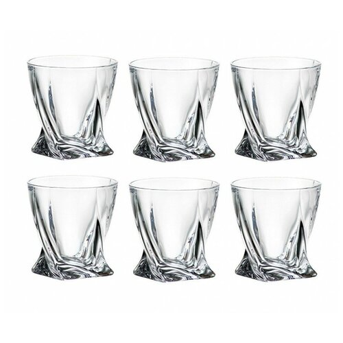Набор стаканов Crystalite Bohemia Quadro tumbler 2K936/340 6 340 мл прозрачные 9.2 см 10 см