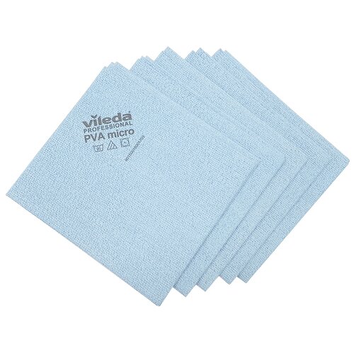 Салфетка Vileda Professional PVAmicro 5 шт. 1 шт. синий 35 см