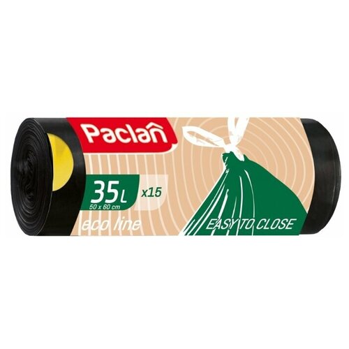 Мешки для мусора  Paclan Eco Line 35 л 35 л 1 шт. 23 мкм черный