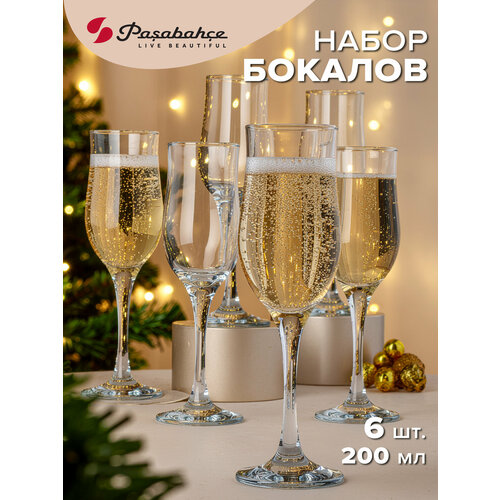 Набор бокалов Pasabahce Tulipe 6 200 мл прозрачный 5.3 см 20.5 см