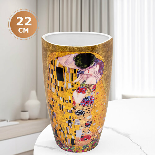 Ваза Elan gallery Поцелуй 420131, желтый/коричневый