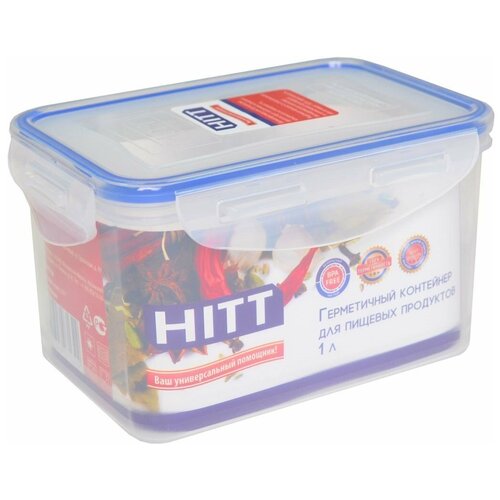 Hitt Контейнер для пищевых продуктов H241014, 9.5x16 см, прозрачный, 1 шт.