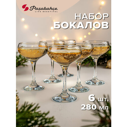 Набор бокалов Pasabahce Bistro 6 280 мл прозрачный 9.5 см 13.2 см