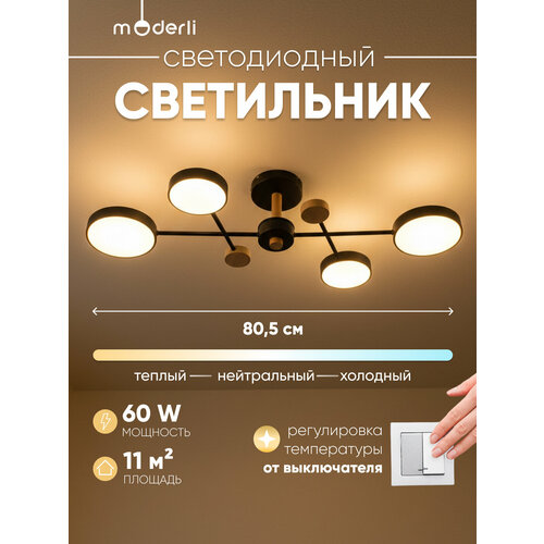 Светильник потолочный светодиодный Moderli V10971-CL Scandi