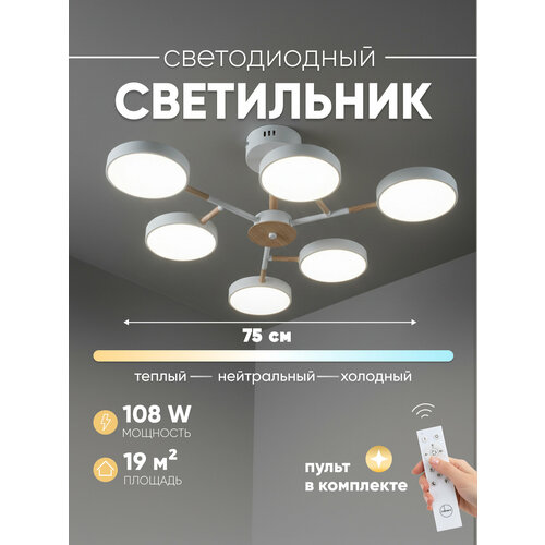 Светильник потолочный светодиодный Moderli V10953-CL Scandi