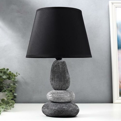 RISALUX Лампа настольная 16446/1GR E14 40вт серо-черный 22х22х34 см RISALUX
