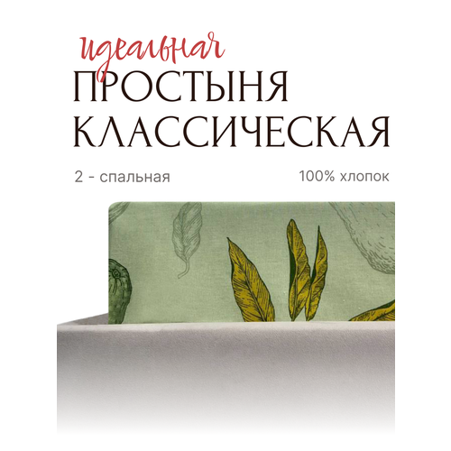 Простыня классическая 2 спальная Бязь