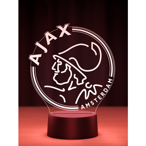 Ночник Футбольный Клуб Аякс Амстердам - AFC Ajax Amsterdam. Подарок болельщику — декор в комнату фаната футбола с клубной символикой, любимыми игроками и духом Лиги чемпионов и больших турниров.
