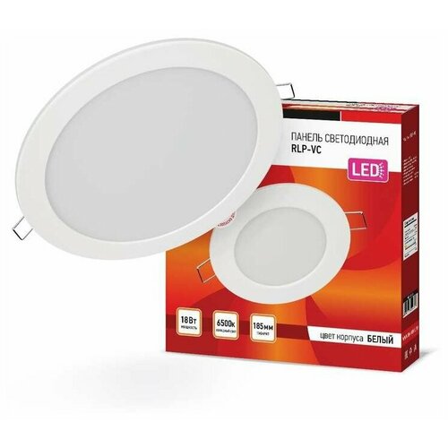 Светильник светодиодный RLP-VC 18Вт 230В 6500К 1440лм 185мм бел. (Аналог Downlight) IP40 IN HOME 4690612024547