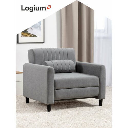 Денвер кресло - кровать Арт. ТK 597 Fortuna 12, 93х88х84см, механизм еврокнижка, микровелюр, серый