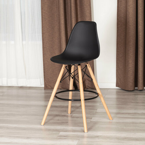 Стул барный TetChair Cindy Bar Chair (mod. 80-1) / 1 шт. в упаковке дерево бук/металл/пластик, 50 х 51 х 109 см, черный