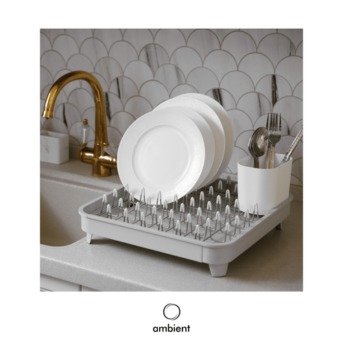 Сушилка для посуды ambient Omni 365х365х170 мм светло-серая