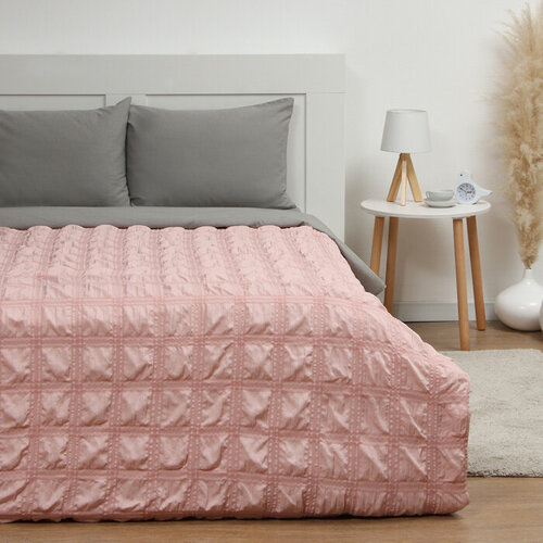 2 шт. Покрывало LoveLife Texture: rosy, 240*230±5см, микрофайбер, 100% п/э