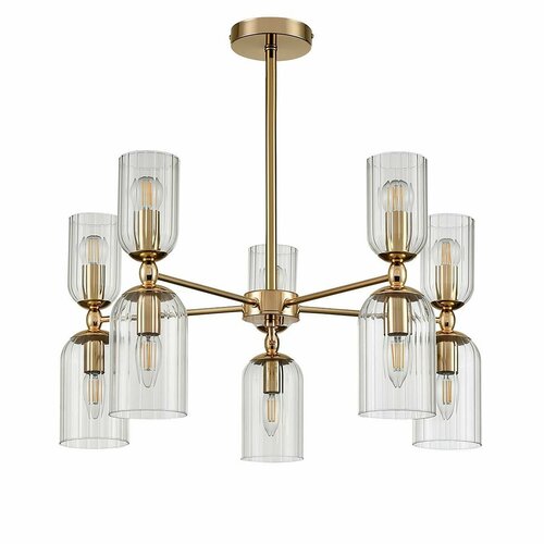Потолочная люстра Lumion Kassia 6586/10, E14, 400Вт, кол-во ламп:10шт, Золото
