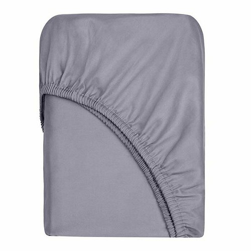 Простыня на резинке Askona (Аскона) Comfort Maco Sateen 180x200, Пепельный