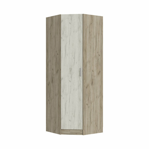 Шкаф угловой для одежды Гармония 78х220х78 см, дуб крафт белый/дуб крафт серый