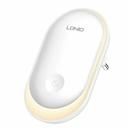 Ночник светильник в розетку LDNIO Y1 светодиодный с датчиком, 0.5 Вт, 3500 K, белый