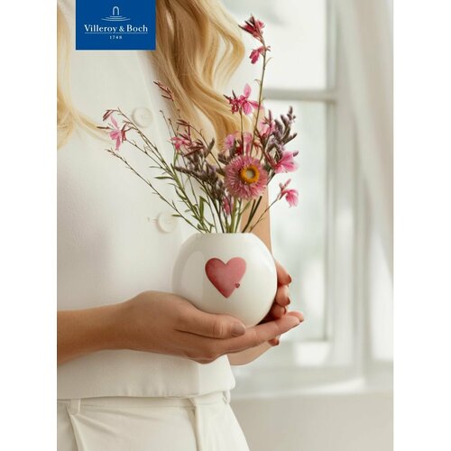 Ваза для цветов интерьерная 8,5 см, Посылаю любовь, With Love, like. by Villeroy & Boch, Премиум-Фарфор