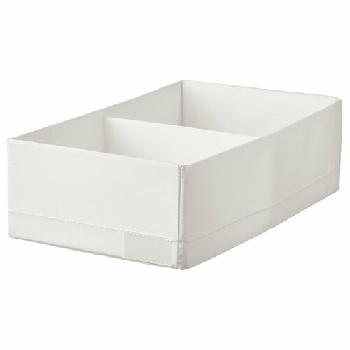 Контейнер органайзер для хранения IKEA СТУК STUK, 20x34x10 см, полипропилен/полиэстер, белый