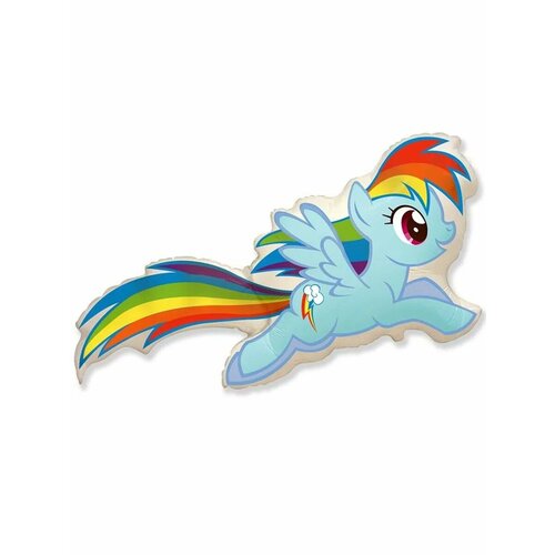 Пони Радуга мини / MLP Rainbow Dash, фольгированный шар, 36 см, 1 шт.
